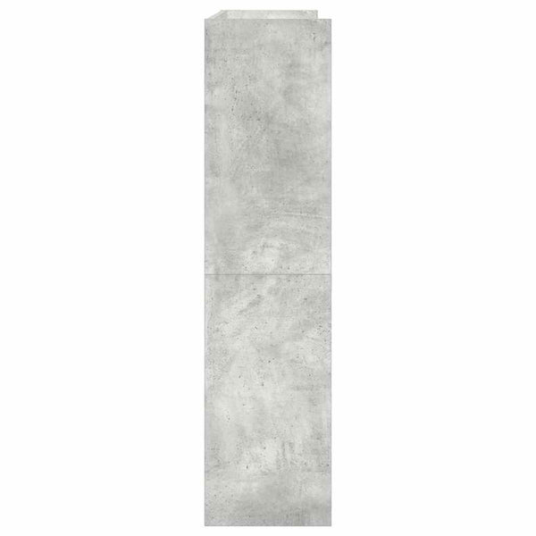 Betoninharmaa kenkäteline Rumina 80x25x100cm (puinen)