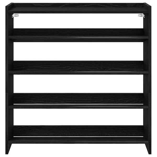 Musta kenkäteline Rumina 80x25x81cm (puinen)