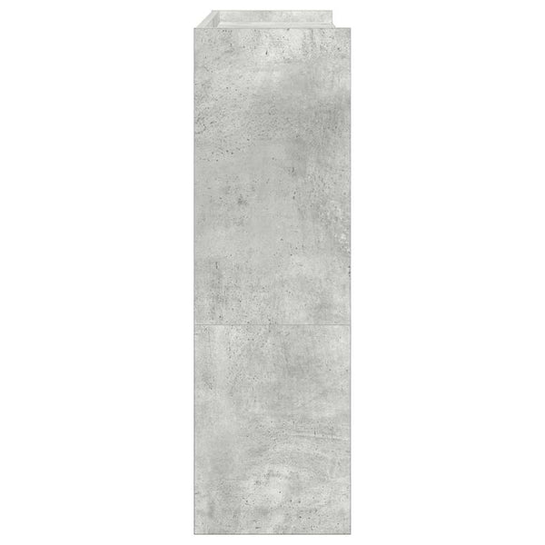 Betoninharmaa kenkäteline Rumina 80x25x81cm (puinen)