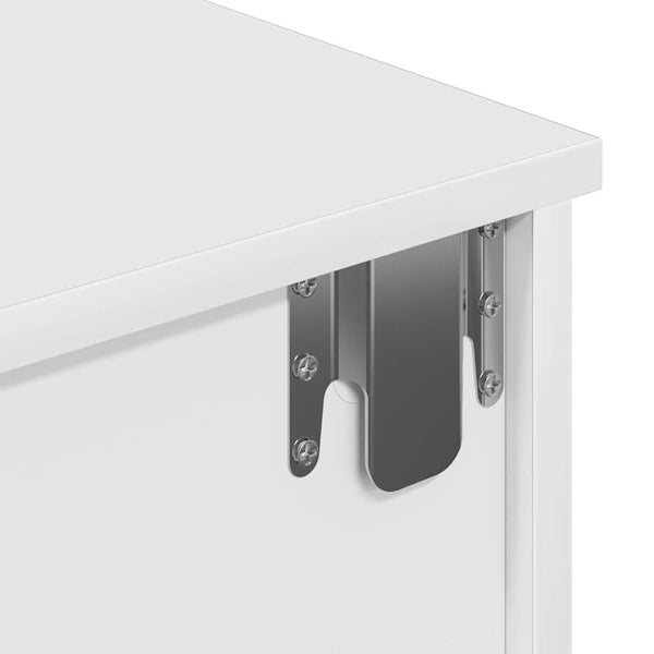 Valkoinen seinähylly laatikoilla Muedet 80x34x17cm (puinen)