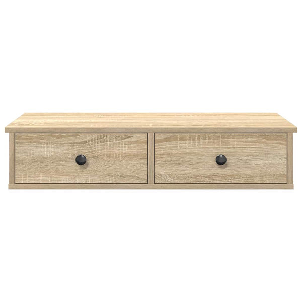 Sonoma-tammi seinähylly laatikoilla Muedet 80x34x17cm (puinen)