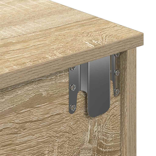 Sonoma-tammi seinähylly laatikoilla Muedet 80x34x17cm (puinen)