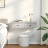 Harmaa seinähylly laatikoilla Muedet 80x34x17cm (sonoma puinen)