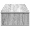 Harmaa seinähylly laatikoilla Muedet 80x34x17cm (sonoma puinen)