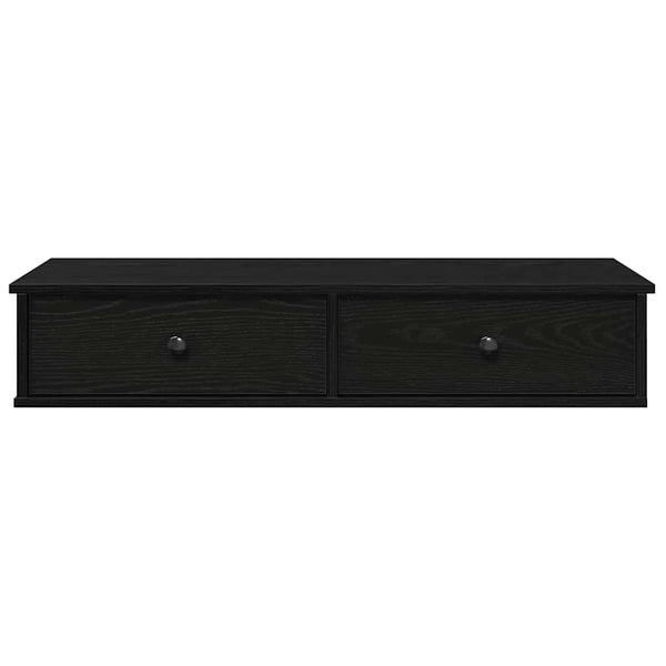 Musta seinähylly laatikoilla Muedet 100x37,5x19cm (puinen)