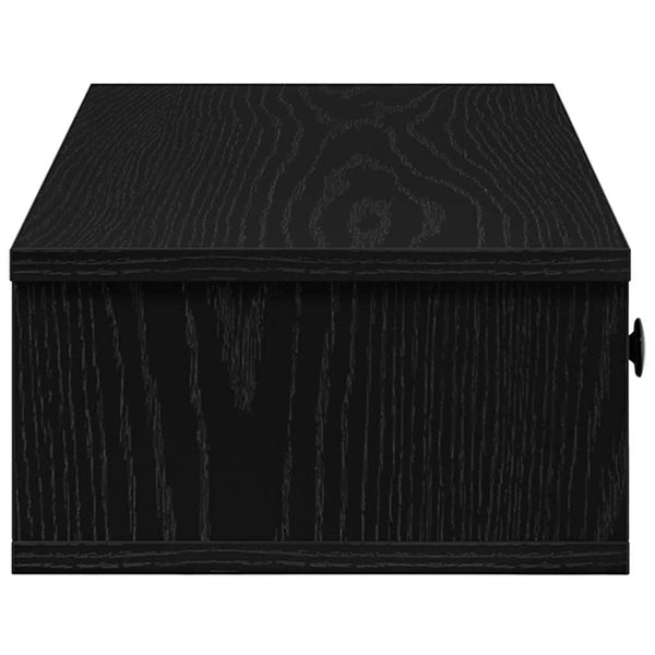 Musta seinähylly laatikoilla Muedet 100x37,5x19cm (puinen)