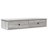 Harmaa seinähylly laatikoilla Muedet 100x37,5x19cm (puinen)