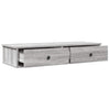 Harmaa seinähylly laatikoilla Muedet 100x37,5x19cm (puinen)