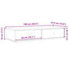 Harmaa seinähylly laatikoilla Muedet 100x37,5x19cm (puinen)