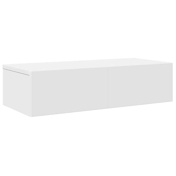 Seinähylly laatikoilla valkoinen 60x26,5x15 cm tekninen puu