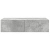 Betoninharmaa seinähylly laatikoilla Suba 60x26,5x15cm (puinen)
