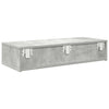 Betoninharmaa seinähylly laatikoilla Suba 80x33x17cm (puinen)
