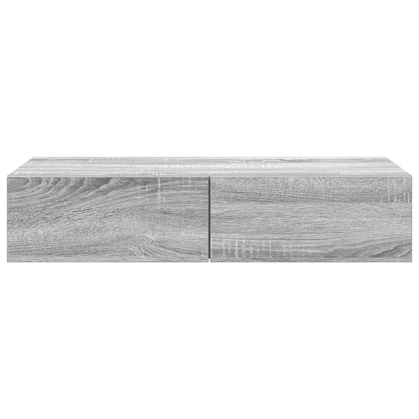 Harmaa seinähylly laatikoilla Suba 80x33x17cm (sonoma puinen)