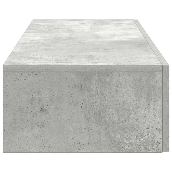 Betoninharmaa seinähylly laatikoilla Suba 100x36x19cm (puinen)
