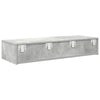 Betoninharmaa seinähylly laatikoilla Suba 100x36x19cm (puinen)