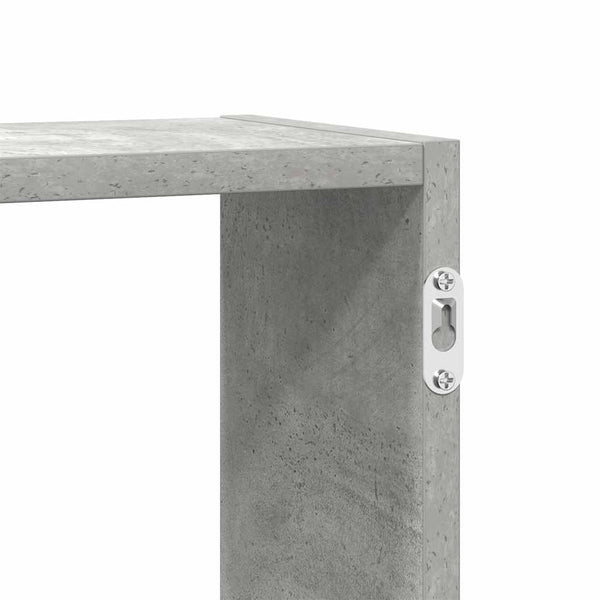 Betonin harmaa seinäkuutiohylly Heretiu 5 lokeroa (puinen)