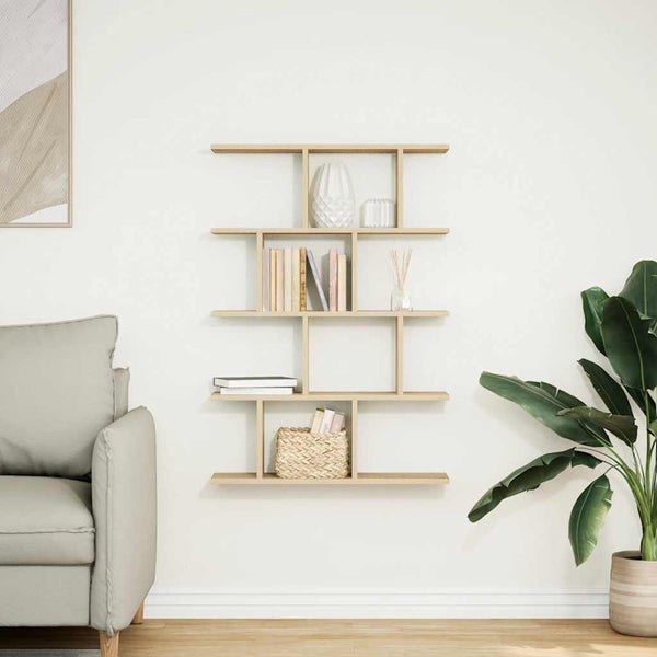 Sonoma oak wall cube hylly Nada (12 lokeroa engineered wood)