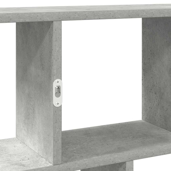 Betonin harmaa seinäkuutiohylly Nada 12 lokeroa (puinen)