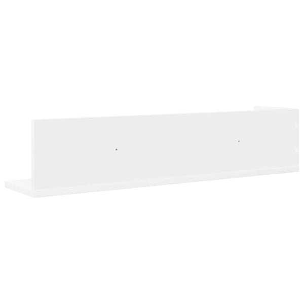 Seinähyllyt 2 kpl valkoinen 75x16,5x16,5 cm lastulevy
