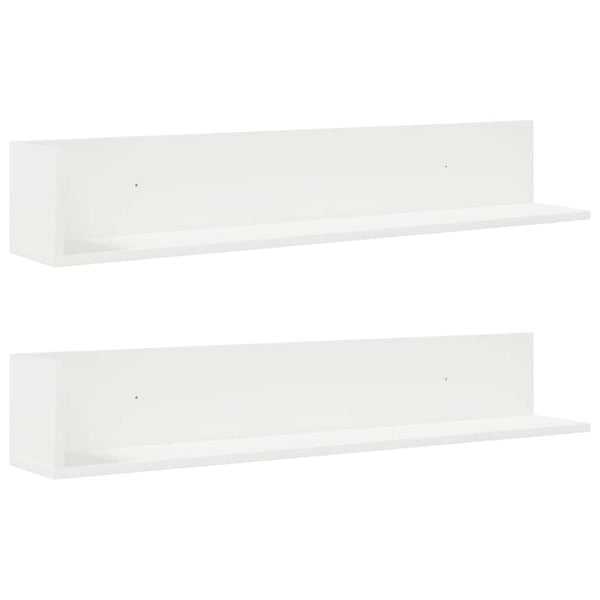 Valkoinen seinähyllyt Reghini 100x16,5x16,5cm (2 kpl engineered wood)