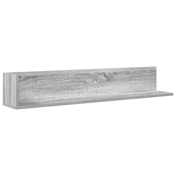 Harmaa seinähyllyt Reghini 100x16,5x16,5cm (2 kpl engineered wood)