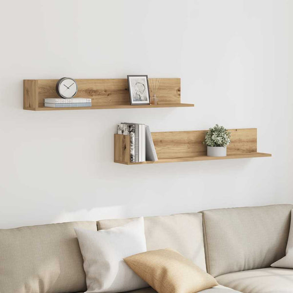 Artisan oak seinähyllyt Reghini 100x16,5x16,5cm (2 kpl puinen)