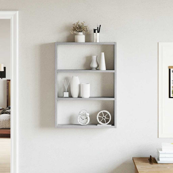 Harmaa seinähylly Ale 43x9x60cm (engineered wood)