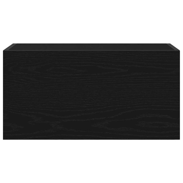 Kylpyhuoneen seinäkaappi musta 60x25x30 cm suunniteltu puu