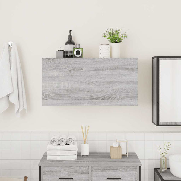 Harmaa sonoma kylpyhuoneen seinäkaappi Vasalina 80x25x40cm (puinen)