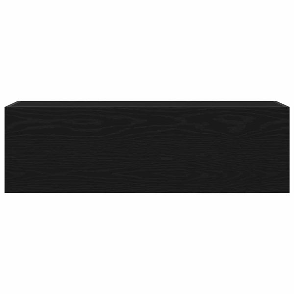 Musta kylpyhuoneen seinäkaappi Vasalina 100x25x30cm (suunniteltu puu)