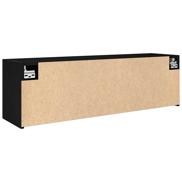 Musta kylpyhuoneen seinäkaappi Vasalina 100x25x30cm (suunniteltu puu)
