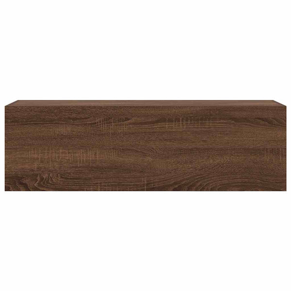 Ruskea tammi kylpyhuoneen seinäkaappi Vasalina 100x25x30cm (puinen)