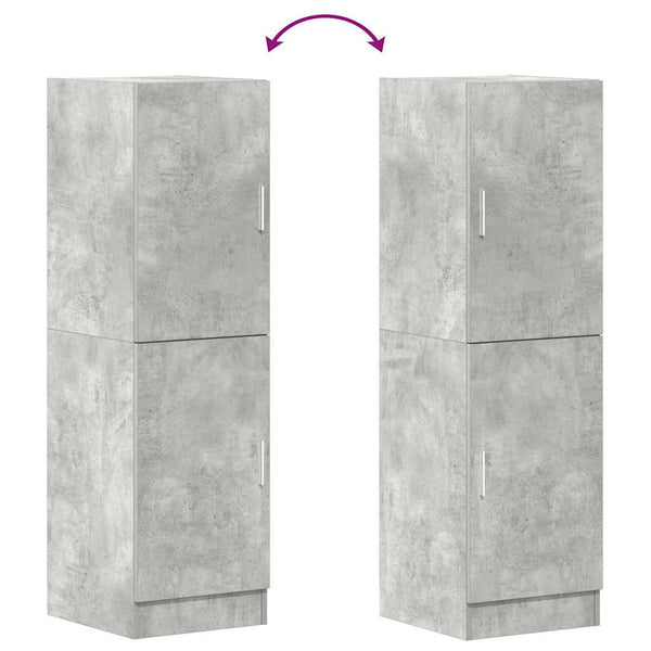 Betoninharmaa keittiökaappi Frosica 38x41,5x131,5cm (puinen)
