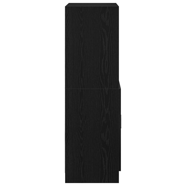 Keittiökaappi musta 57x41,5x131,5 cm tekninen puu
