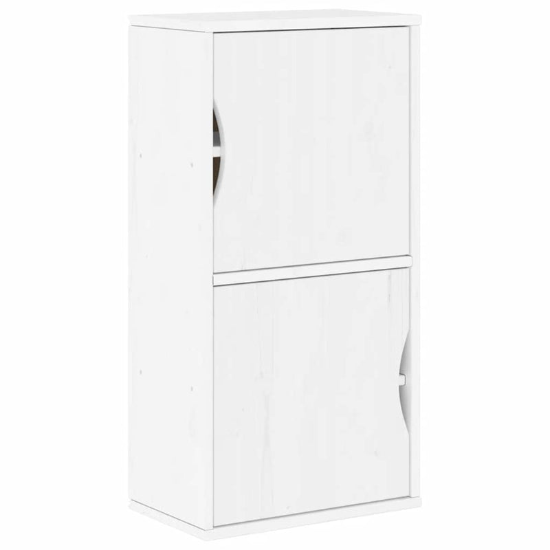 Odda Nehat valkoinen sivukaappi 40x24x79cm (massiivipuu mänty)