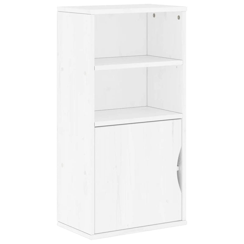 Valkoinen Odda Nehat sivukaappi 40x24x79cm (massiivipuu mänty)