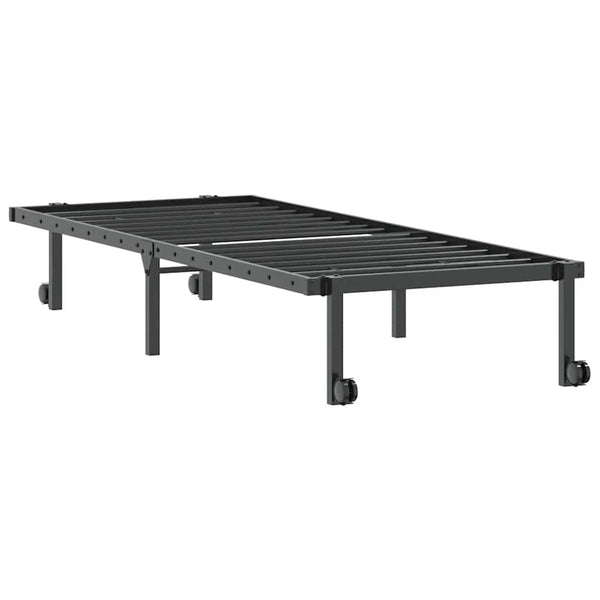Musta sängynrunko ilman patjaa Radacs 80x200cm (taitettava, terästä)