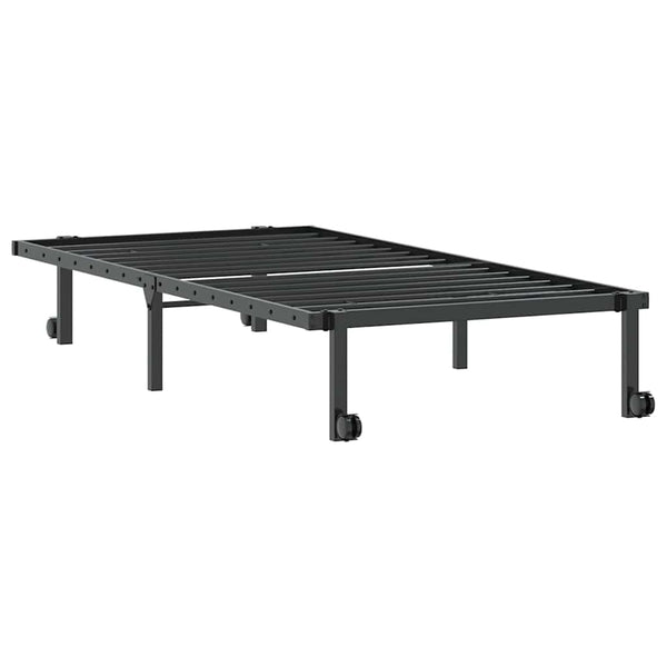 Musta sängynrunko ilman patjaa Radacs 90x190cm (taitettava, terästä)