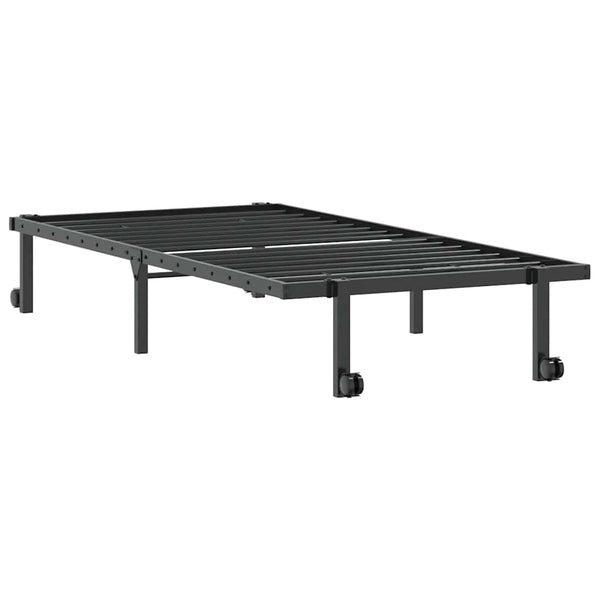 Musta sängynrunko ilman patjaa Radacs 90x200cm (taitettava, terästä)