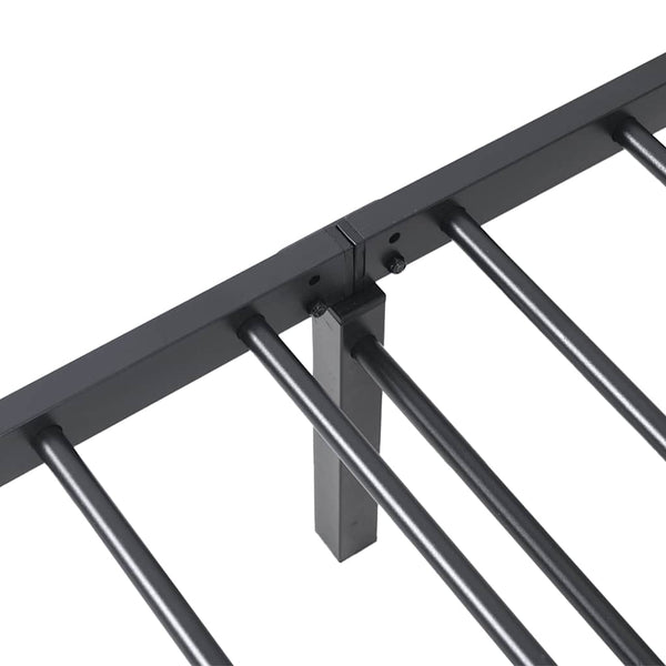 Musta sängynrunko ilman patjaa Radacs 100x190cm (taitettava teräs)