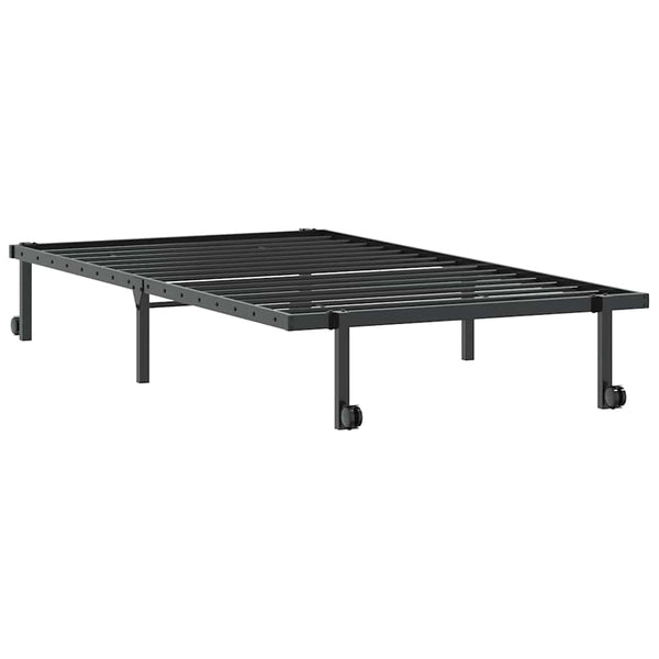 Musta sängynrunko ilman patjaa Radacs 100x200cm (taitettava, terästä)