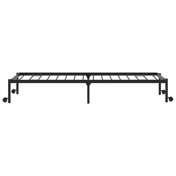 Musta sängynrunko ilman patjaa Radacs 107x203cm (taitettava, terästä)