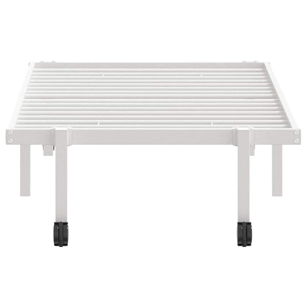 Valkoinen sängynrunko ilman patjaa Radacs 75x190cm (taitettava, terästä)
