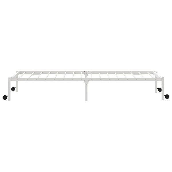 Valkoinen sängynrunko ilman patjaa Radacs 75x190cm (taitettava, terästä)