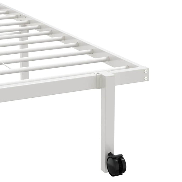 Valkoinen sängynrunko ilman patjaa Radacs 75x190cm (taitettava, terästä)