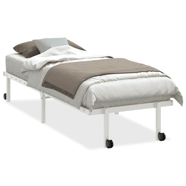 Valkoinen sängynrunko ilman patjaa Radacs 80x200cm (taitettava, terästä)