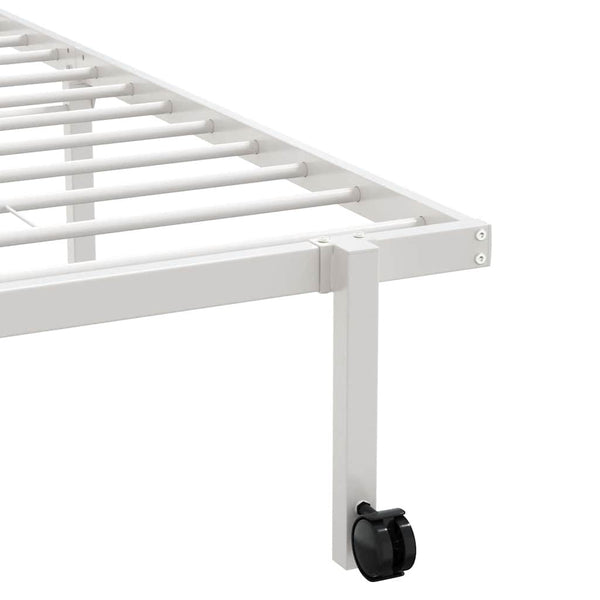 Valkoinen sängynrunko ilman patjaa Radacs 80x200cm (taitettava, terästä)