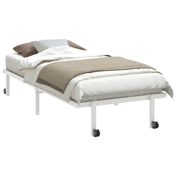 Valkoinen sängynrunko ilman patjaa Radacs 90x190cm (taitettava, terästä)