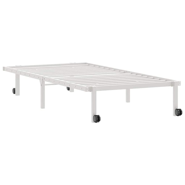 Valkoinen sängynrunko ilman patjaa Radacs 90x200cm (taitettava, terästä)