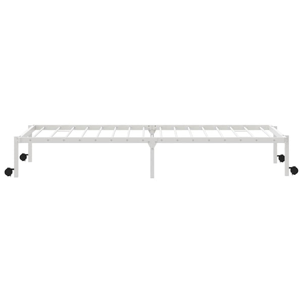 Valkoinen sängynrunko ilman patjaa Radacs 100x200cm (taitettava, terästä)